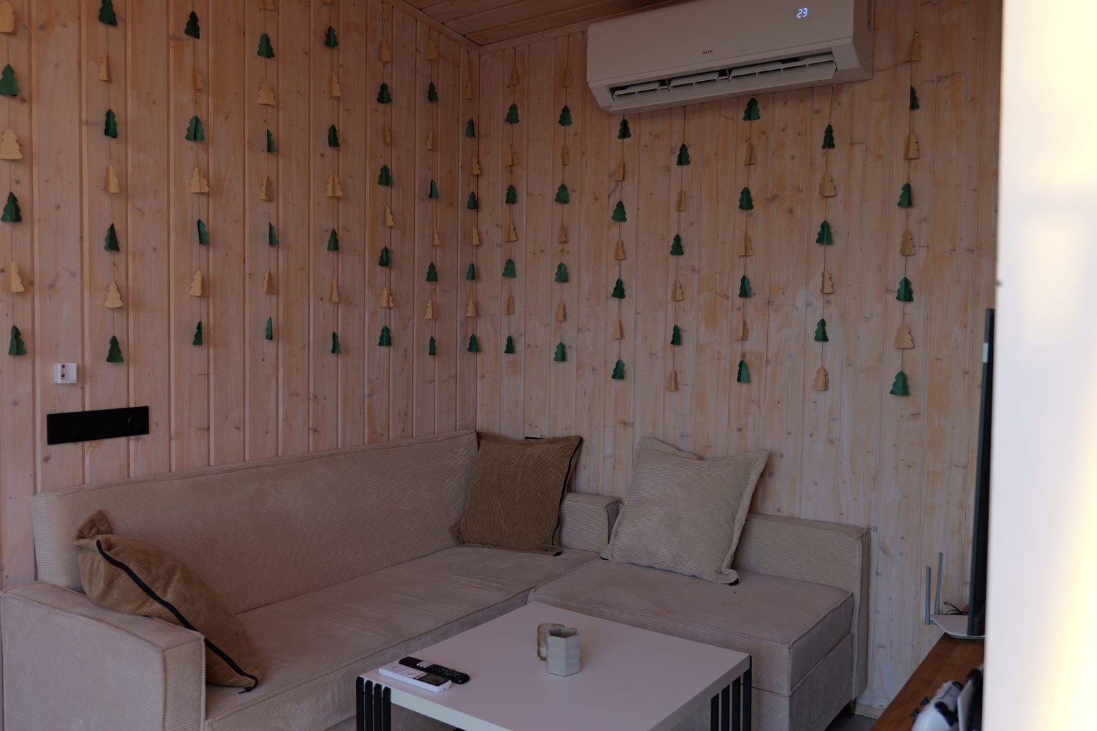 Private sauna cabin at Sky Cabins Ranch for a one-night getaway near Tbilisi