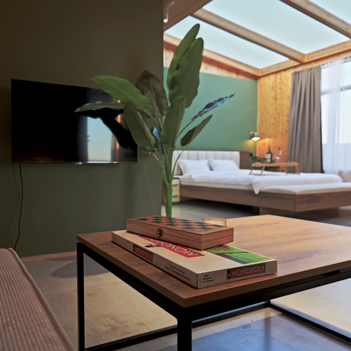 Skyview Olive Cabin interior