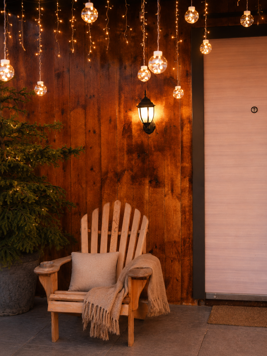 Cozy romantic cabin evening at Sky Cabins Ranch