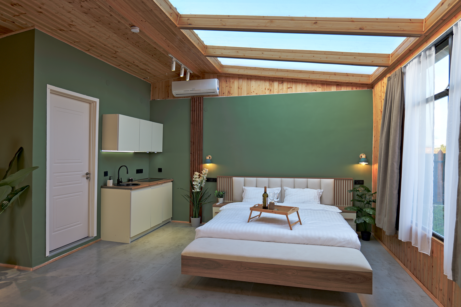 Skyview Olive Cabin interior