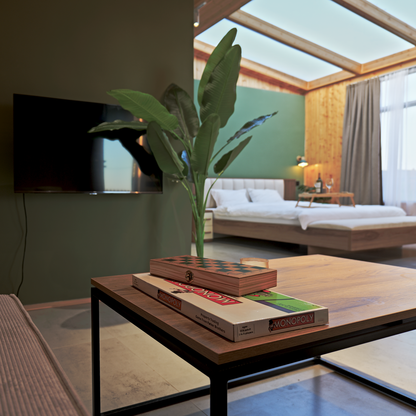 Skyview Olive Cabin interior